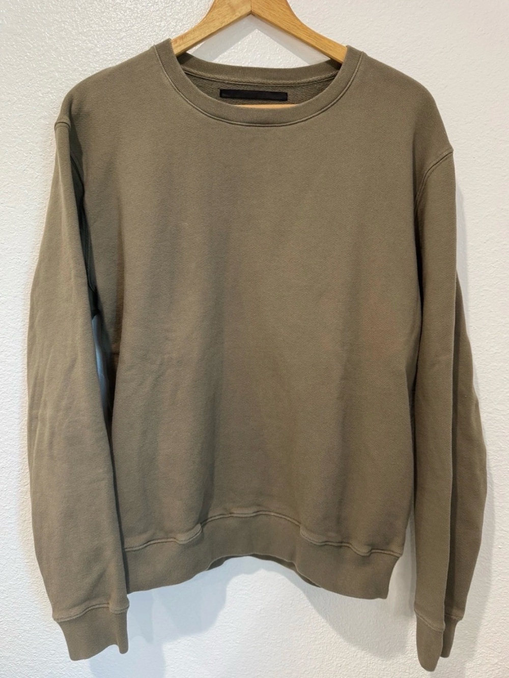 Uni/form LA Mens Heavyweight Classic Crewneck Sweatshirt Tan Brown Cotton Mens M